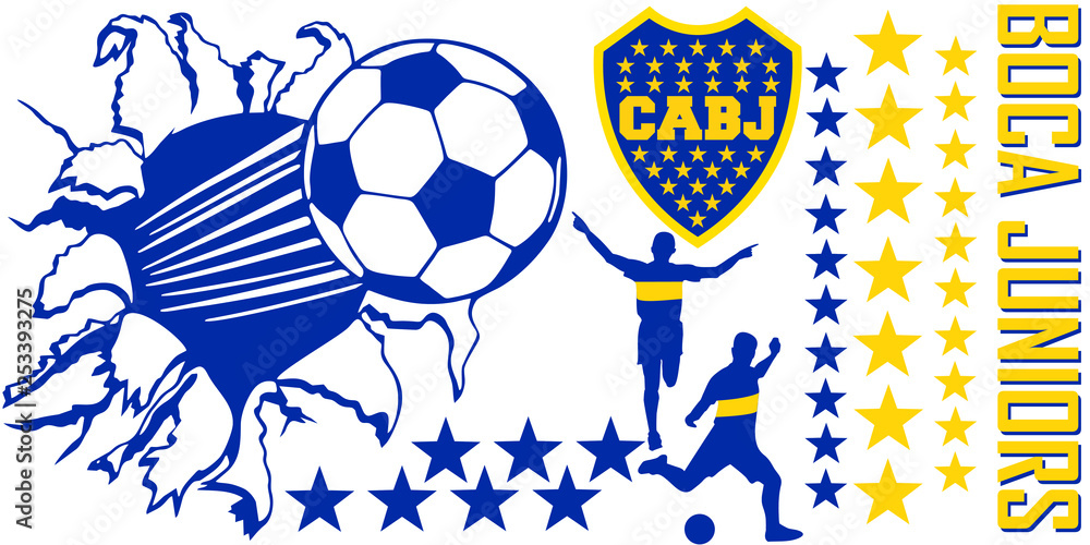 Vinilo Boca Juniors - CABJ vector de Stock | Adobe Stock