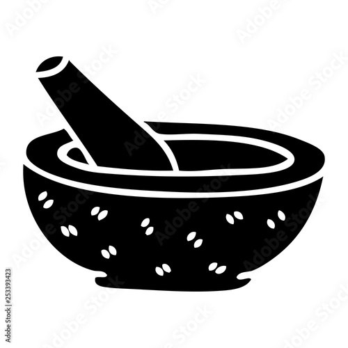 quirky flat symbol pestle and mortar