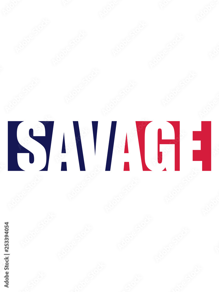wild savage logo text gefährlich brutal monster böse primitiv design cool balken
