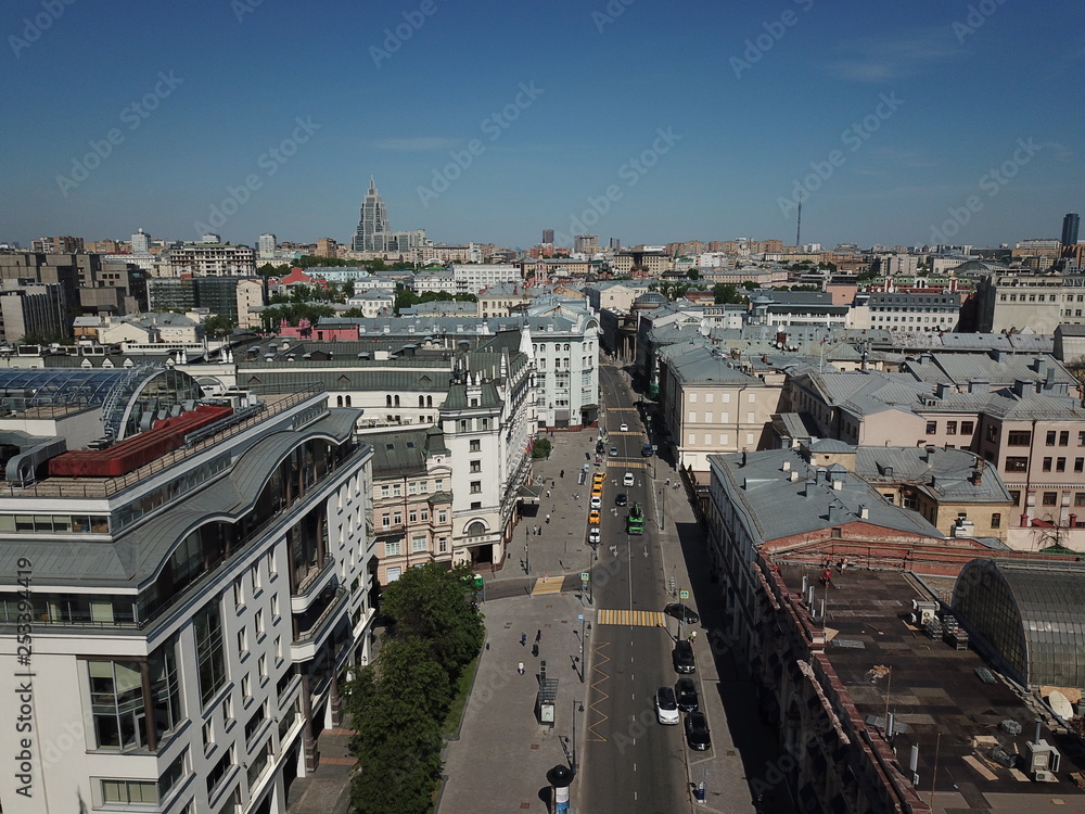 Moscow panorama sky view