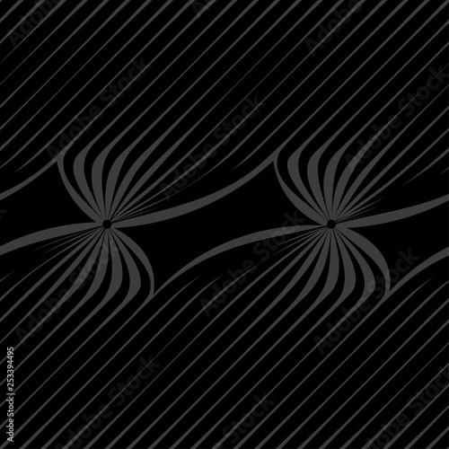Abstract vector seamless op art pattern. Monochrome moire graphic ornament