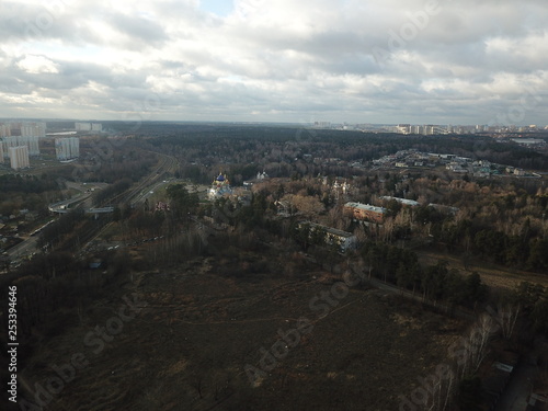 Moscow panorama sky view