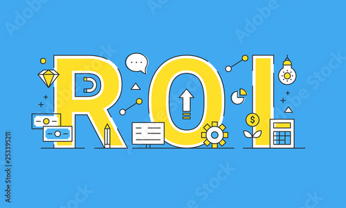 Return on Investment Concept Vector Illustration. Flat Design