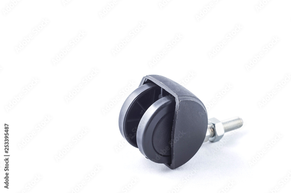 Collapsible furniture wheel on a white background. Isolate Collapsible furniture wheel on a white background. Isolate