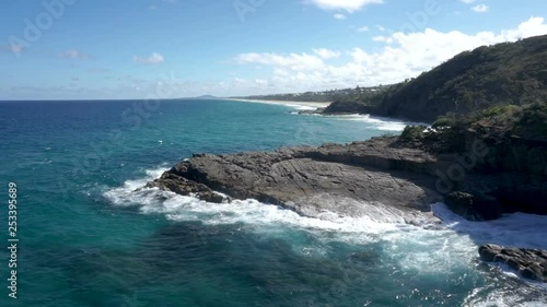 waves at the devils kitchen in Noosa, Australia photo