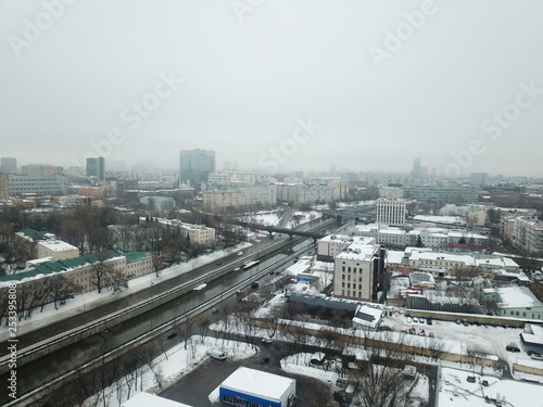 Panorama copter moscow sky © sergey
