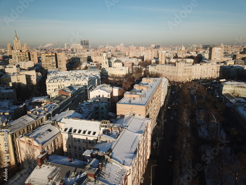Photography Panorama copter moscow sky