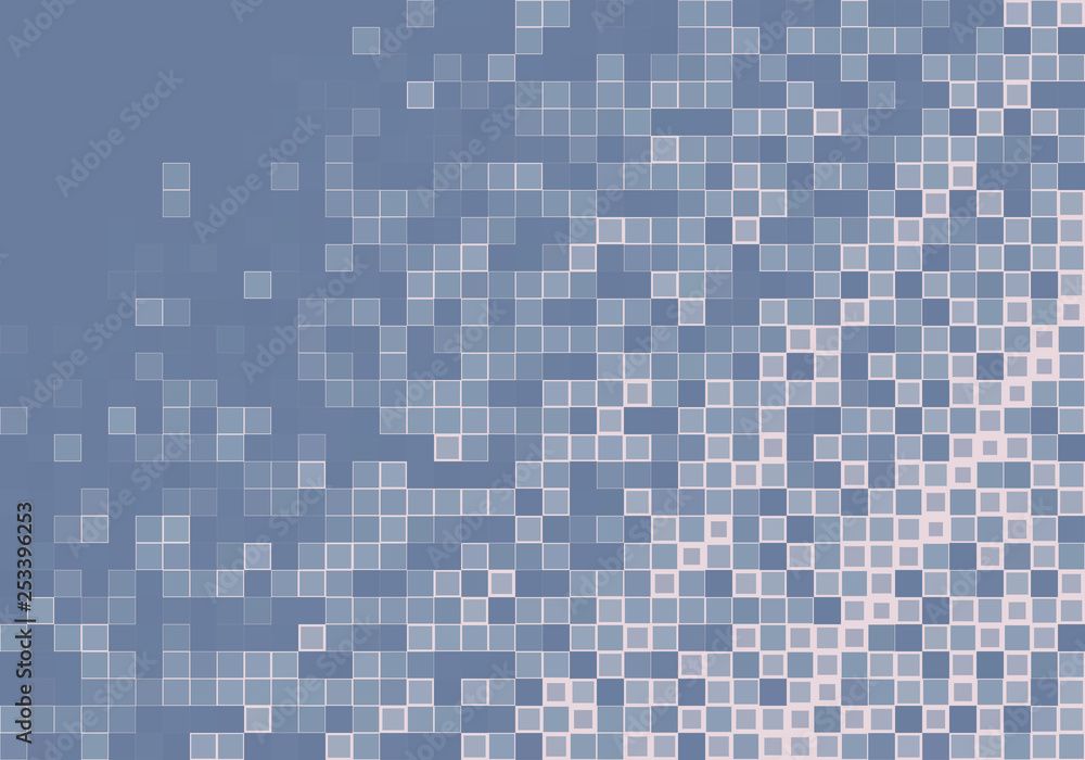 Blue grey mosaic background. Vector