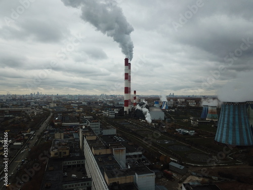 Panorama moscow sky copter