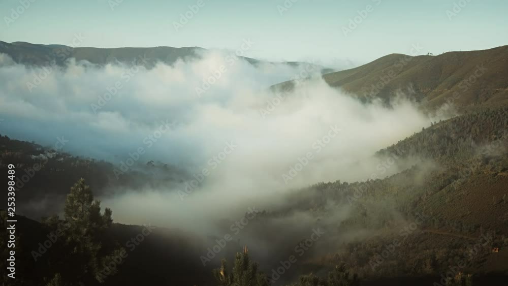 Time lapse of clouds in a valley. Parque Natural do Alv?o, Portugal Time lapse of clouds in a valley. Parque Natural do Alv?o, Portugal