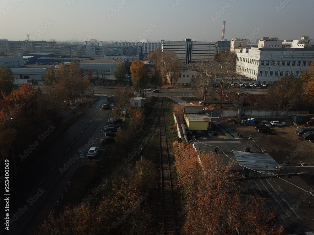 Moscow sity view copter panorama