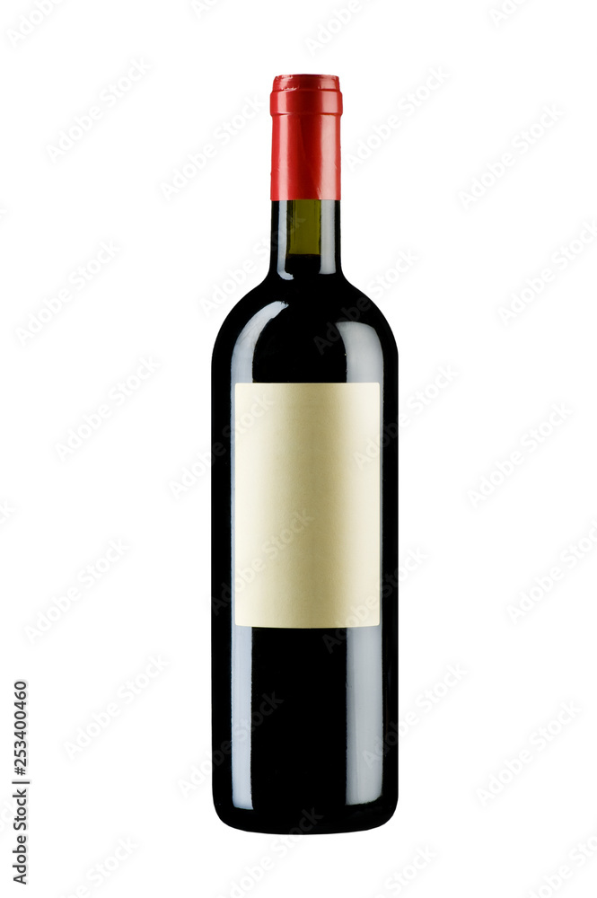 Fototapeta premium bottle of wine on white background