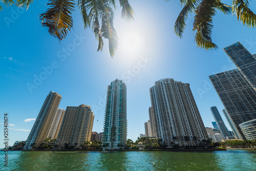 Skyscrapers in downtown Miami seen from the river walk © Gabriele Maltinti