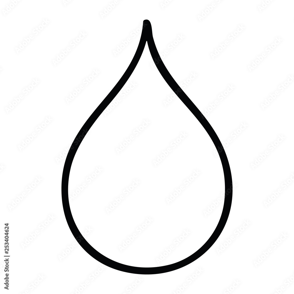 quirky line drawing cartoon rain drop