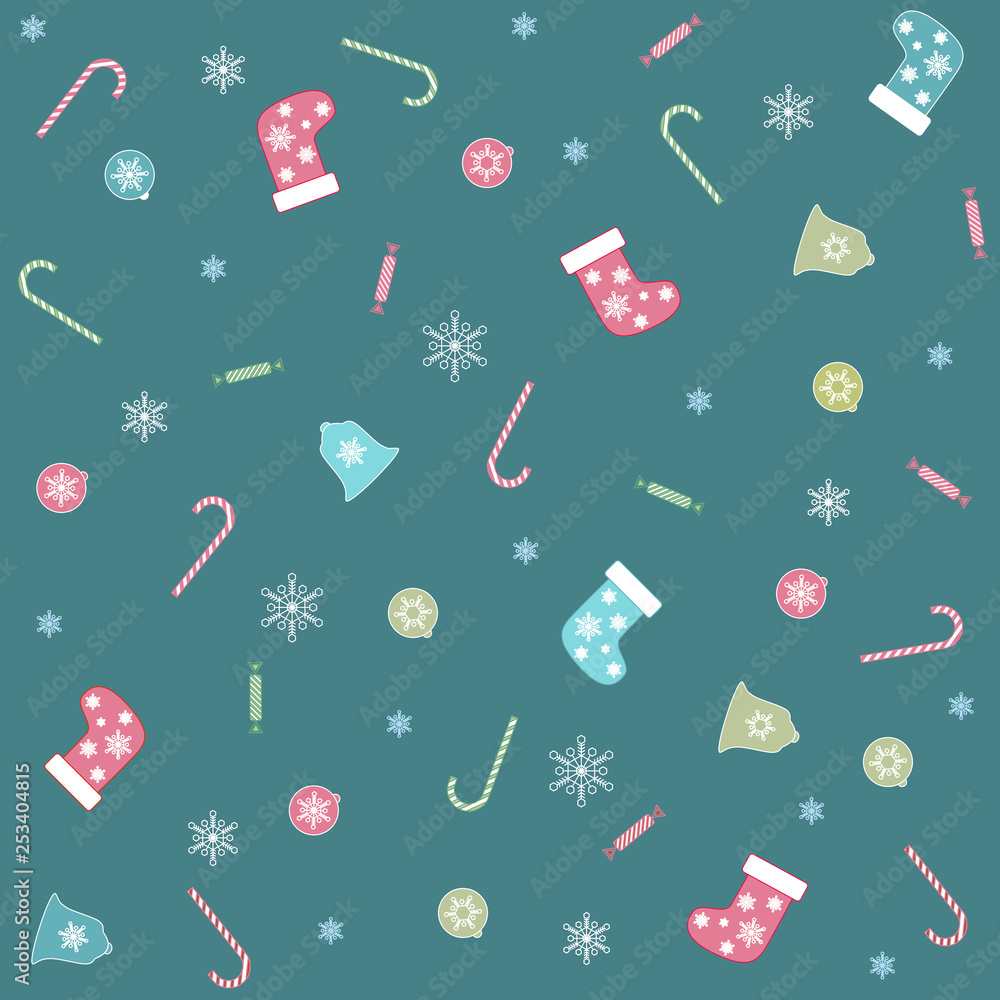 Christmas and new year seamless vector texture Christmas and new year seamless vector texture
