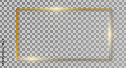 Wallpaper Mural Vector glowing square frame banner. Isolated on transparent background. Vector illustration Torontodigital.ca