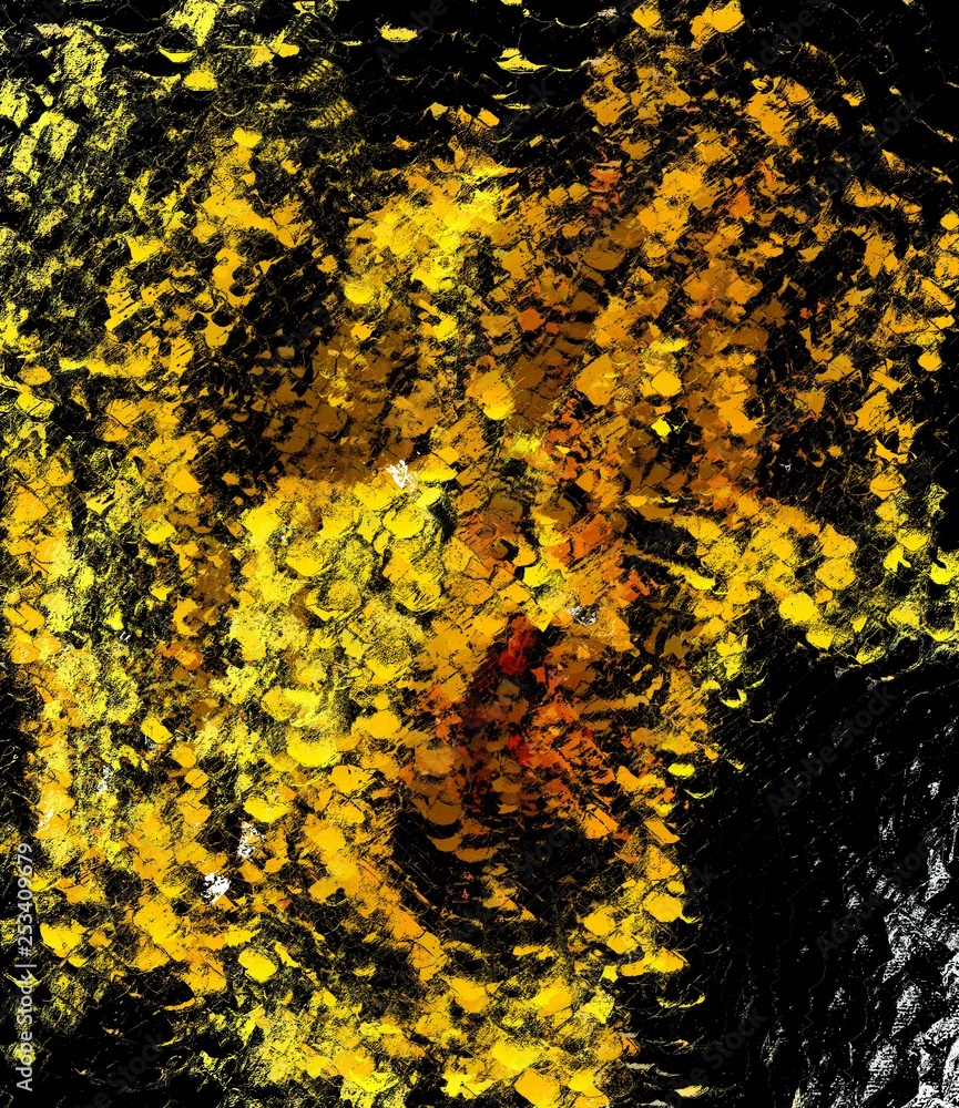 Creative golden graphic painting pattern with oil imitation effect. Luxury background for creating rich design cover, blank, web banner or card. Beautiful cool fractal art. Stock. Gold color artwork. Creative golden graphic painting pattern with oil imitation effect. Luxury background for creating rich design cover, blank, web banner or card. Beautiful cool fractal art. Stock. Gold color artwork.