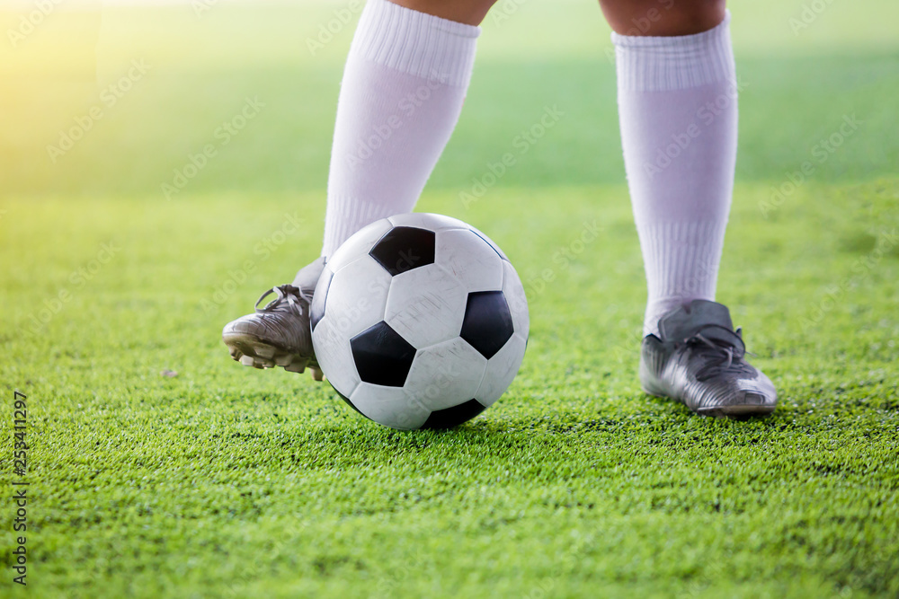 boy soccer player jogging and control ball boy soccer player jogging and control ball