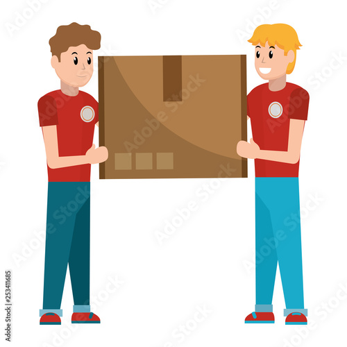 delivery guys with box