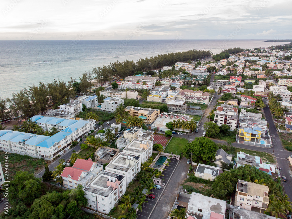 Flic en Flac, Mauritius aerial photo, February 2019