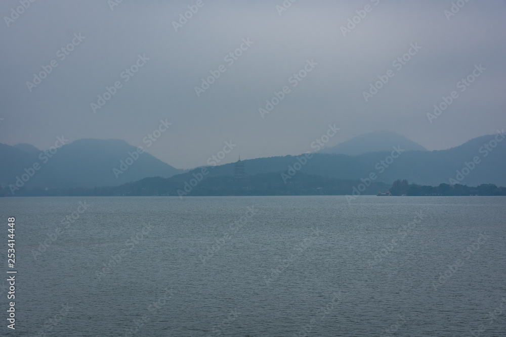 Landscape of the West Lake in Hangzhou, China