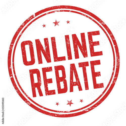 Online rebate sign or stamp