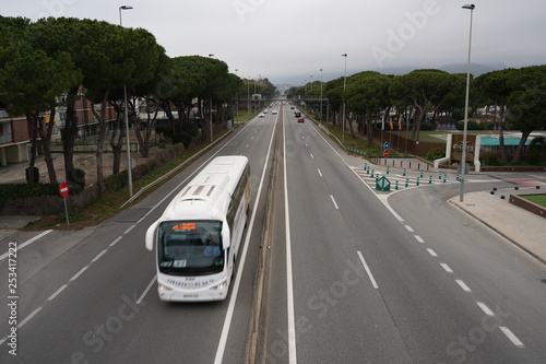 Highway of Barcelona in Castelldefels. Spain. Aerial view © VEOy.com