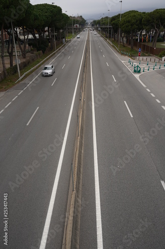 Wallpaper Mural Highway of Barcelona in Castelldefels. Spain. Aerial view Torontodigital.ca