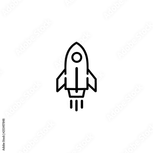 illustration with flying rocket