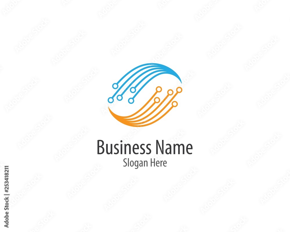 Technology logo template Technology logo template