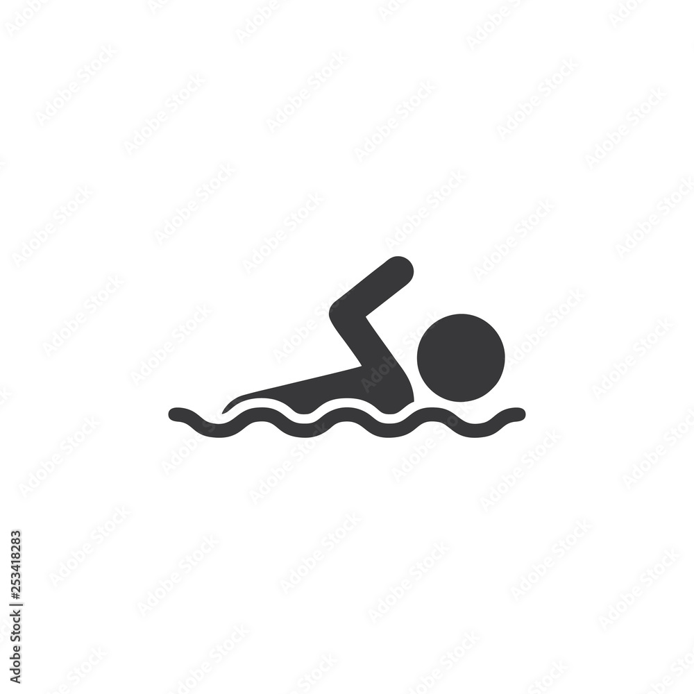 swimming isolated on white background swimming isolated on white background