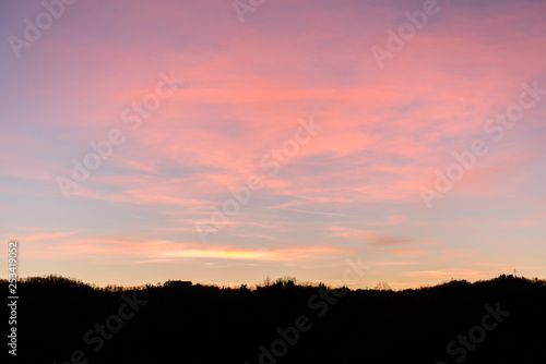 Sunset on the hills of Montferrat during winter © Sergio Pazzano