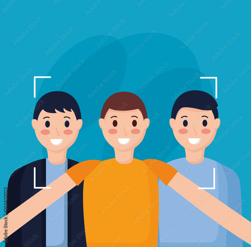 Fototapeta premium people taking selfie