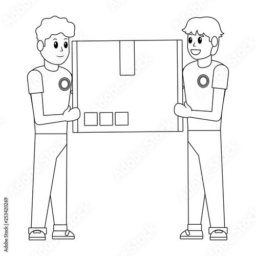delivery guys with box