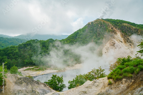 The famous Noboribetsu Jigokudani - Hell valley photo