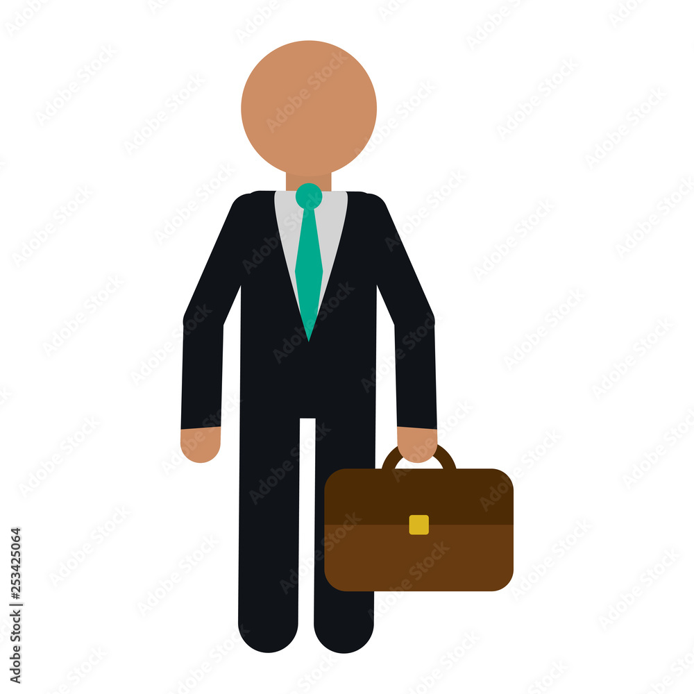 Businessman with briefcase avatar Businessman with briefcase avatar