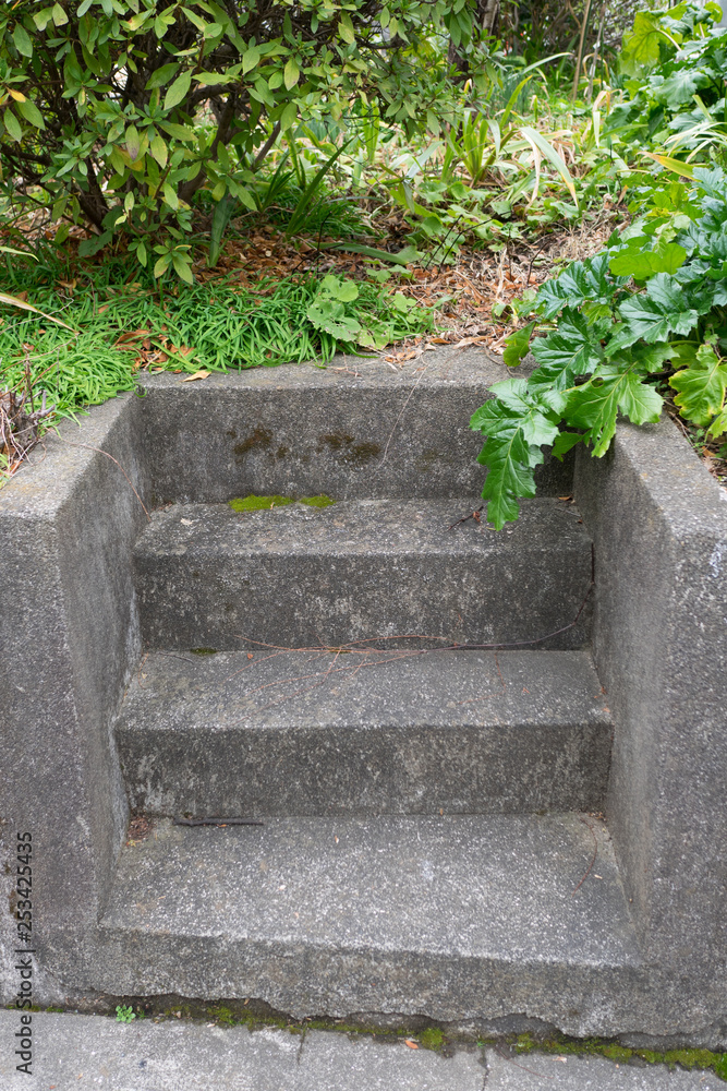 Concrete stairs in the greens Concrete stairs in the greens