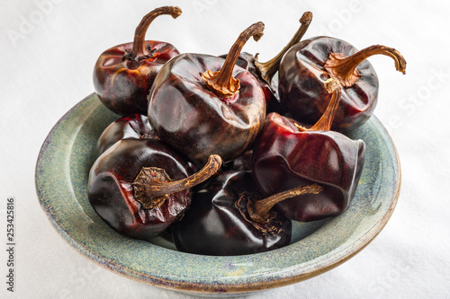 Cascabel Chili Peppers in a Bowl