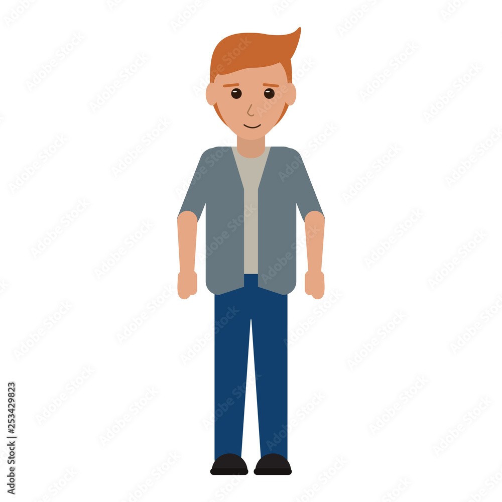 young man cartoon