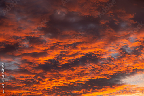 red sky with clouds © Joshua