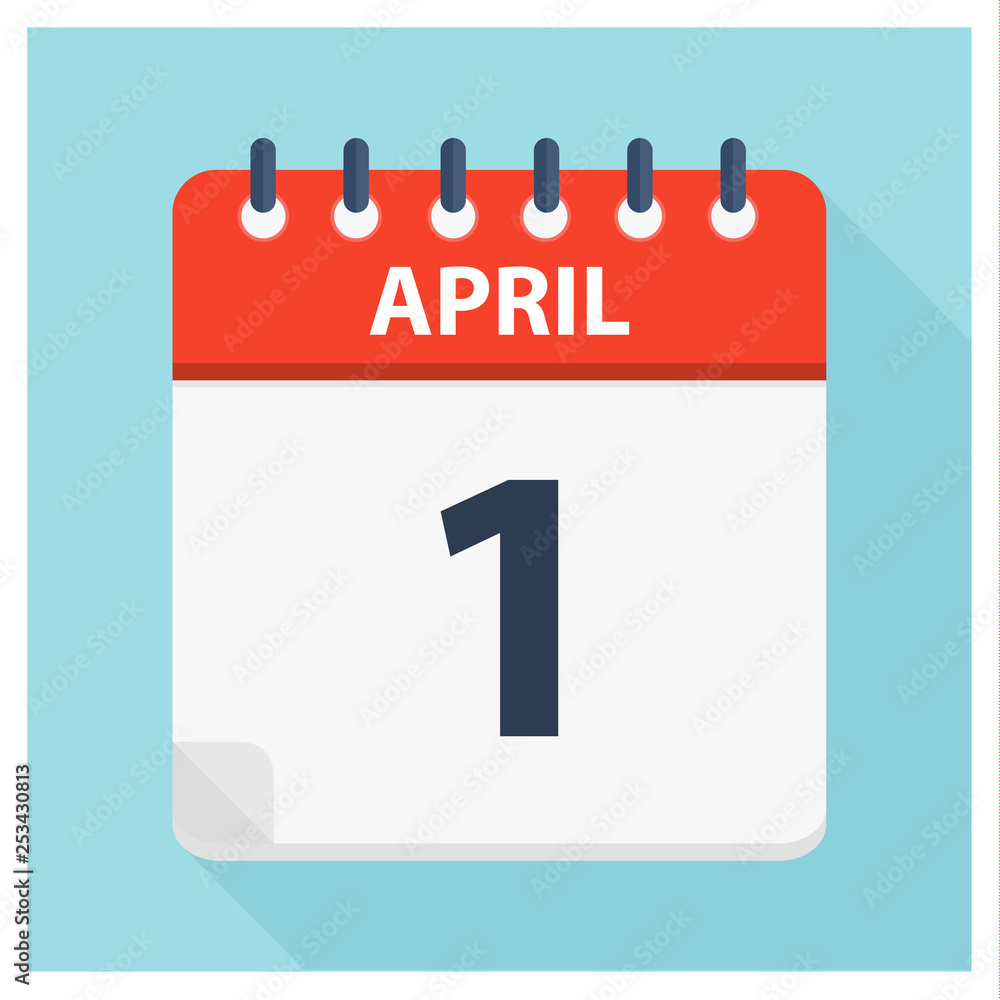 April 1 - Calendar Icon - Calendar design template April 1 - Calendar Icon - Calendar design template