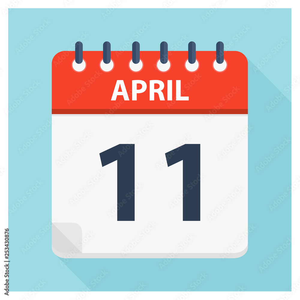 April 11 - Calendar Icon - Calendar design template April 11 - Calendar Icon - Calendar design template