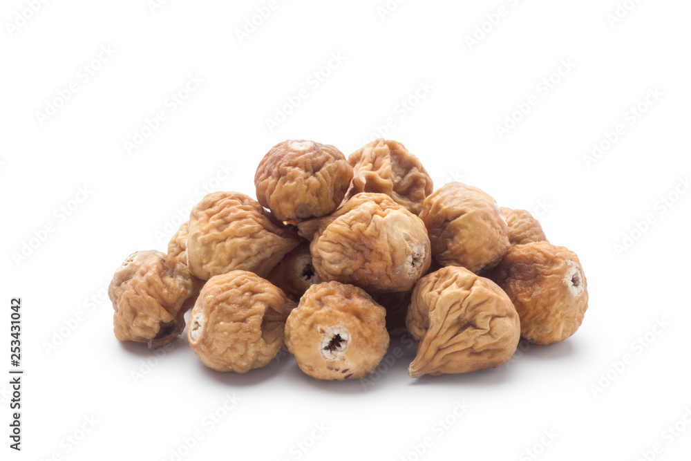 Pile of dried figs fruit isolated on white background Pile of dried figs fruit isolated on white background