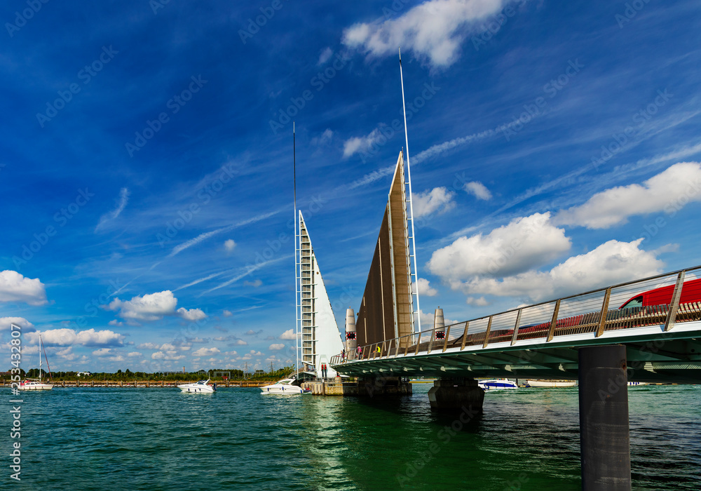 Twin Sails Bridge in Poole Harbour