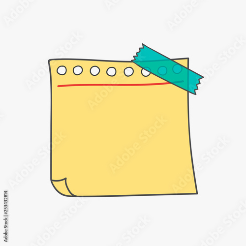 Yellow sticky note