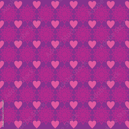 Background Love Star Ornament Pattern Purple