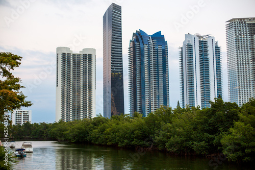 Miami Beach, Sunny Isles Skyscrapers. Florida, USA.