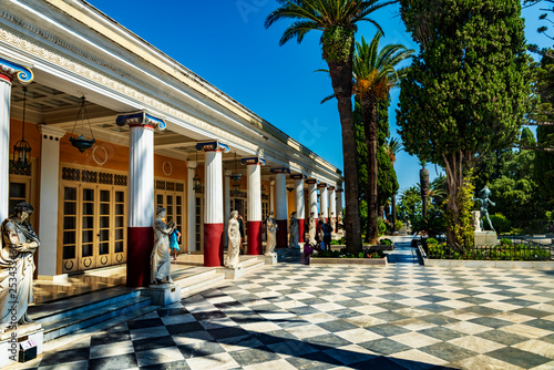 The famous Achilleion Palace on Corfu island, Greece photo