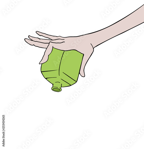 hand with aromatic bottle