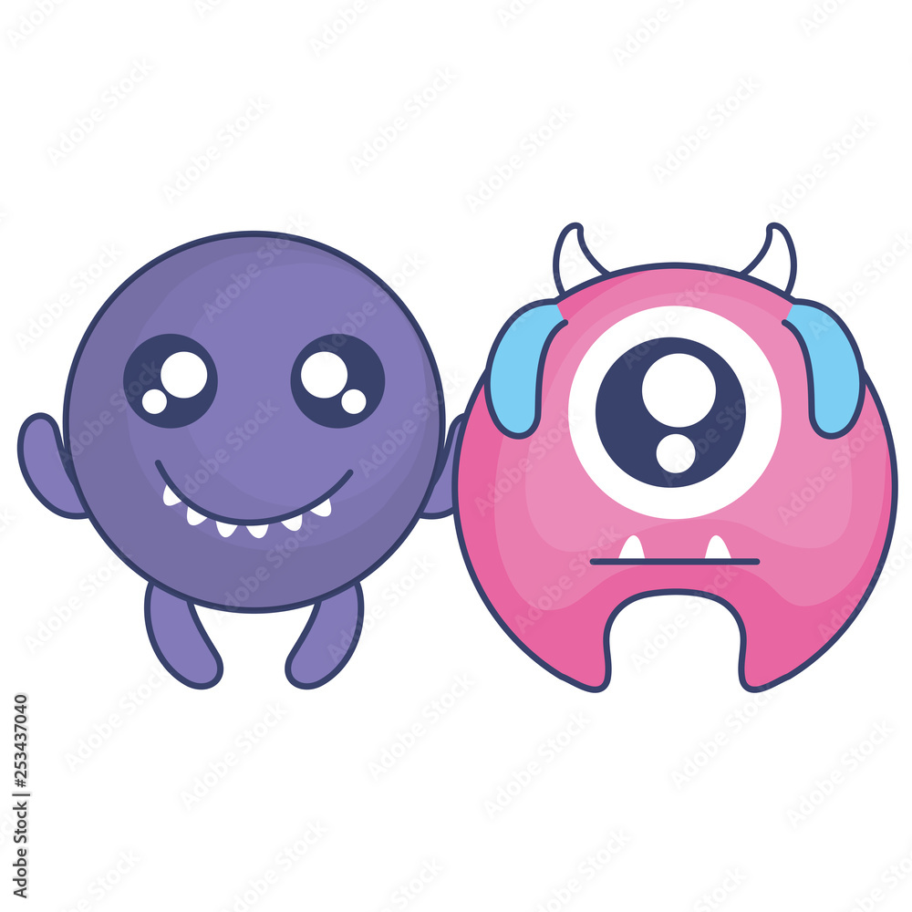 crazy monsters couple comic characters
